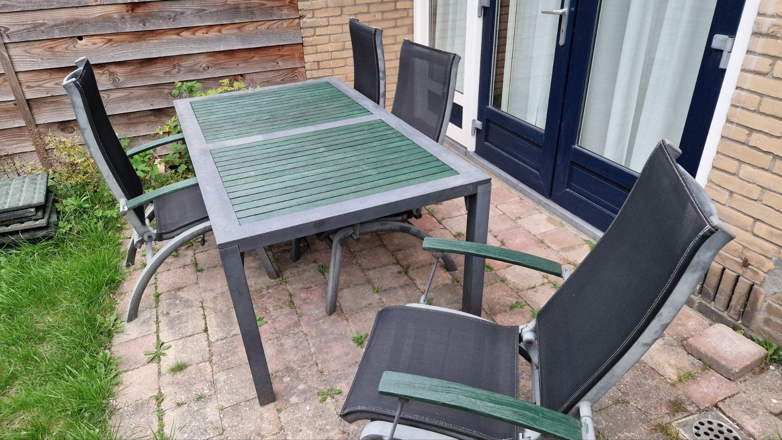Used Bellagio/Hartman garden set, tafel 180x100x75 cm, Ophalen, Gebruikt, Eettafel, Tuinset