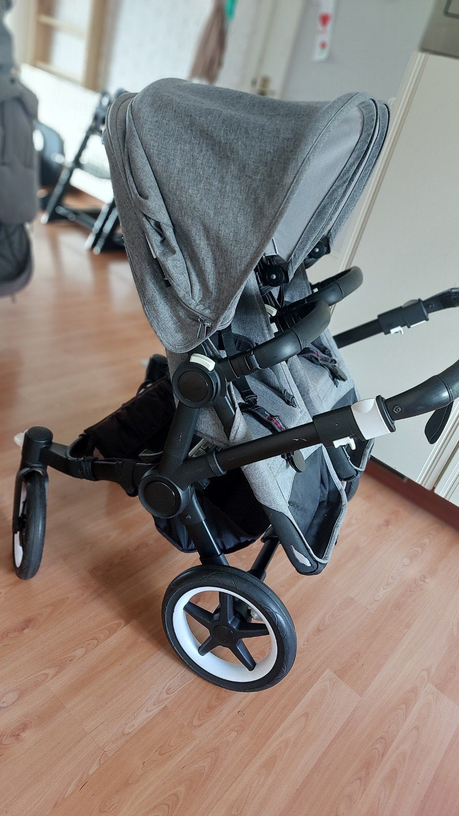 Bugaboo Donkey 2 Tweeling Kinderwagen, Ophalen, Gebruikt, Bugaboo, Verstelbare duwstang