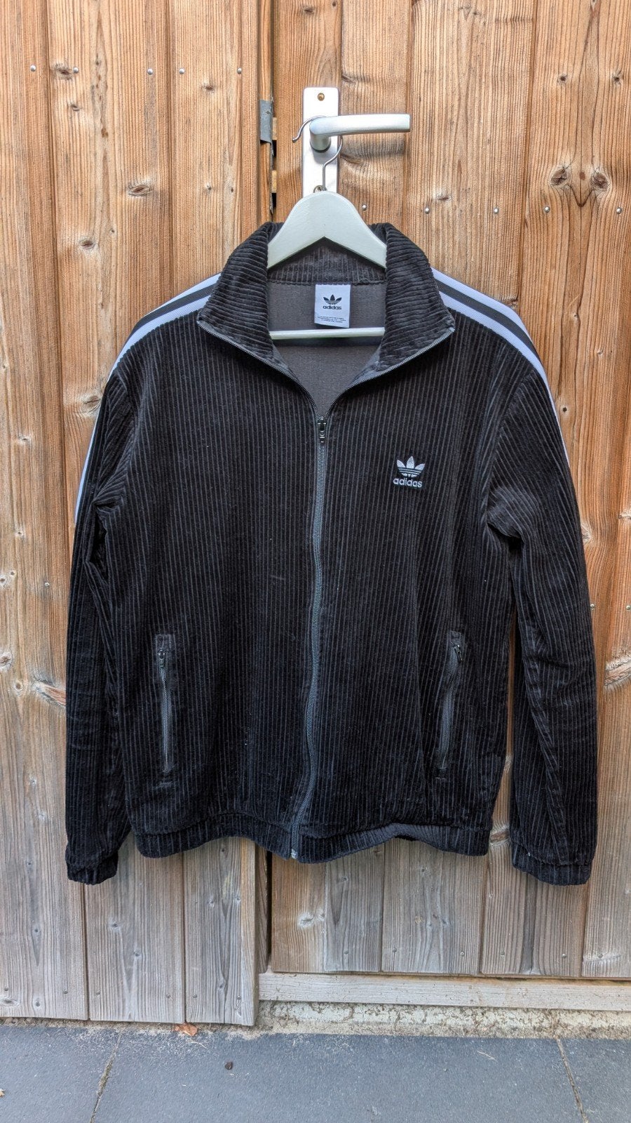 Adidas Corduroy Jack Maat M, Kleding | Heren, Jassen | Zomer, Zwart, Zo goed als nieuw, Adidas, Verzenden