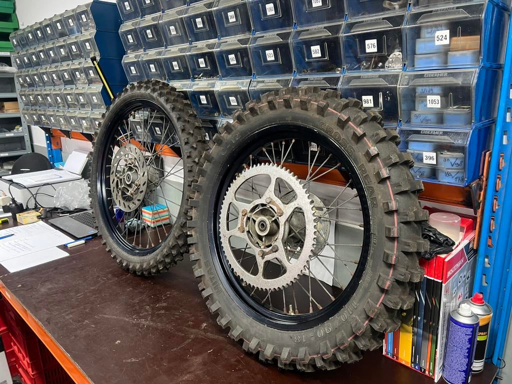 Derbi senda cross velgenset met nieuwe banden, Ophalen, Gebruikt, Overige typen, Nvt