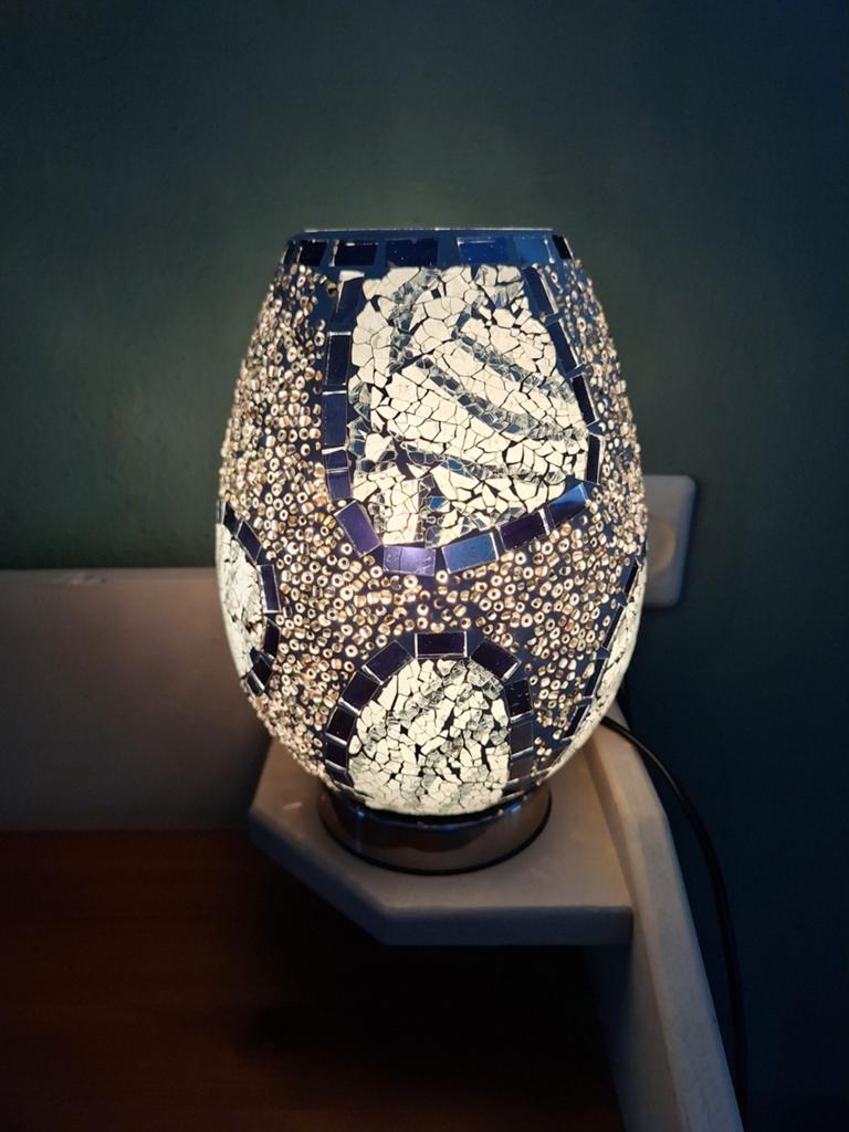 Mozaïek Tafellamp - Sfeervolle Verlichting, Ophalen of Verzenden, Zo goed als nieuw, Glas, Mozaïek, Oosters, Sfeervol