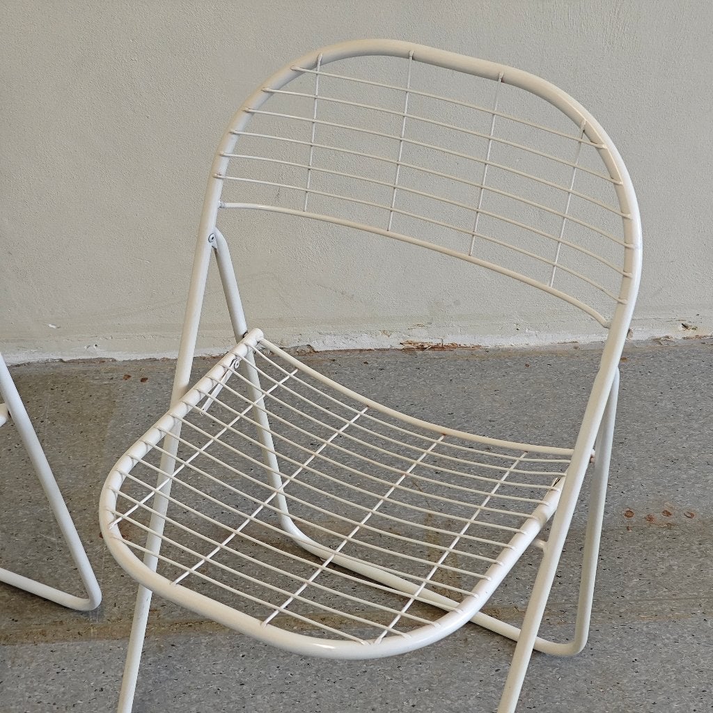 Vintage Niels Gammelgaard klapstoelen IKEA, Ophalen, Gebruikt, Twee, Wit