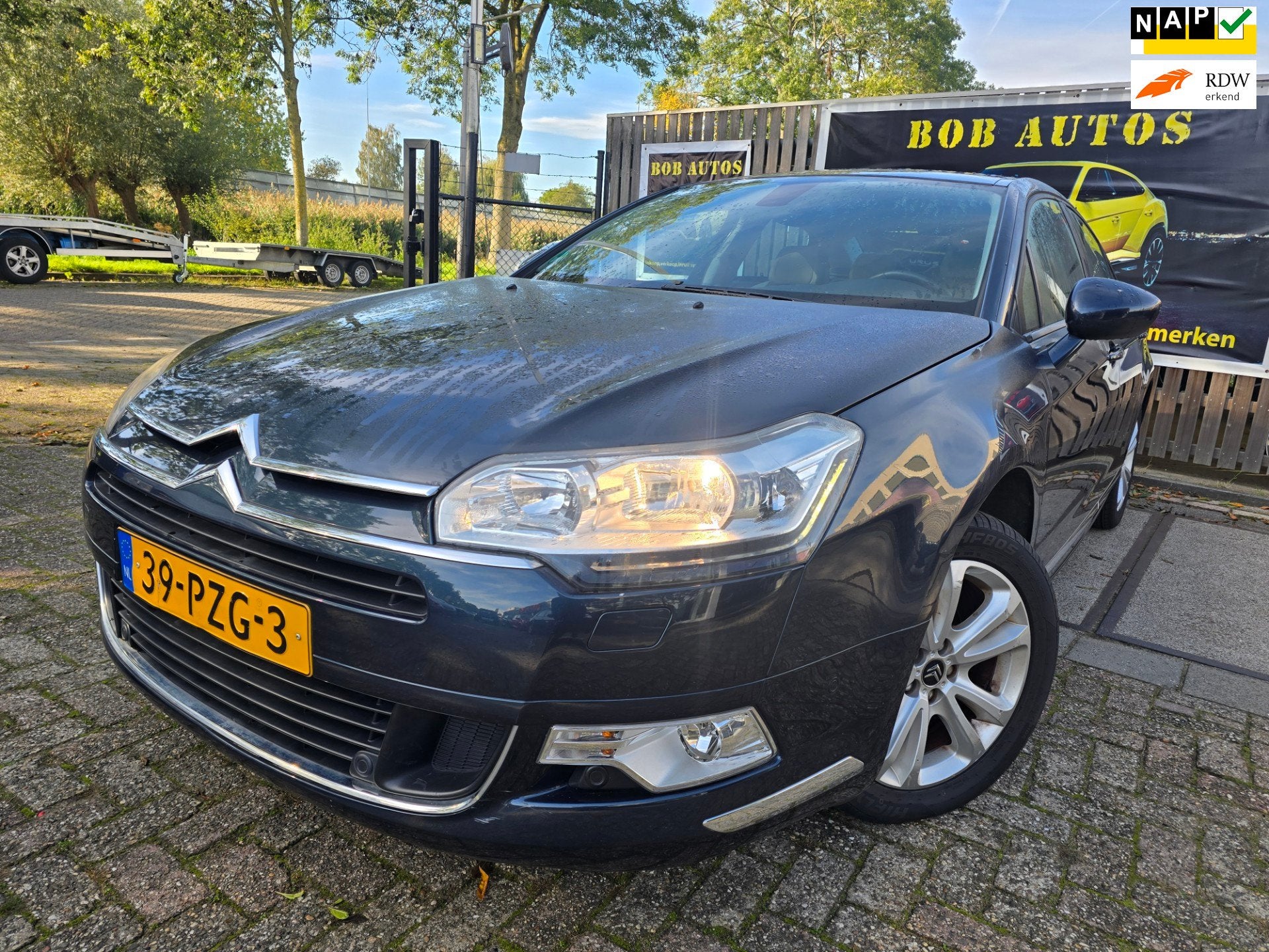 Citroen C5 1.6 THP Exclusive/leer/airco/navi/cruise/trekhaak, Auto's, Voorwielaandrijving, Euro 5, 15 km/l, Gebruikt