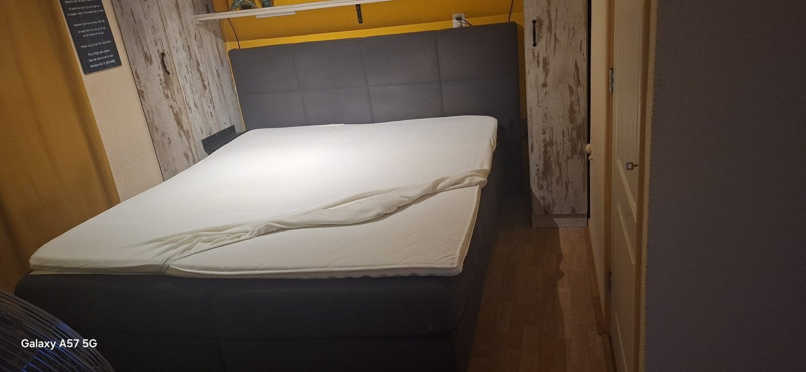 Boxspring bed 180x200 incl zgan topper, Ophalen, Tweepersoons, Zo goed als nieuw, 180 cm
