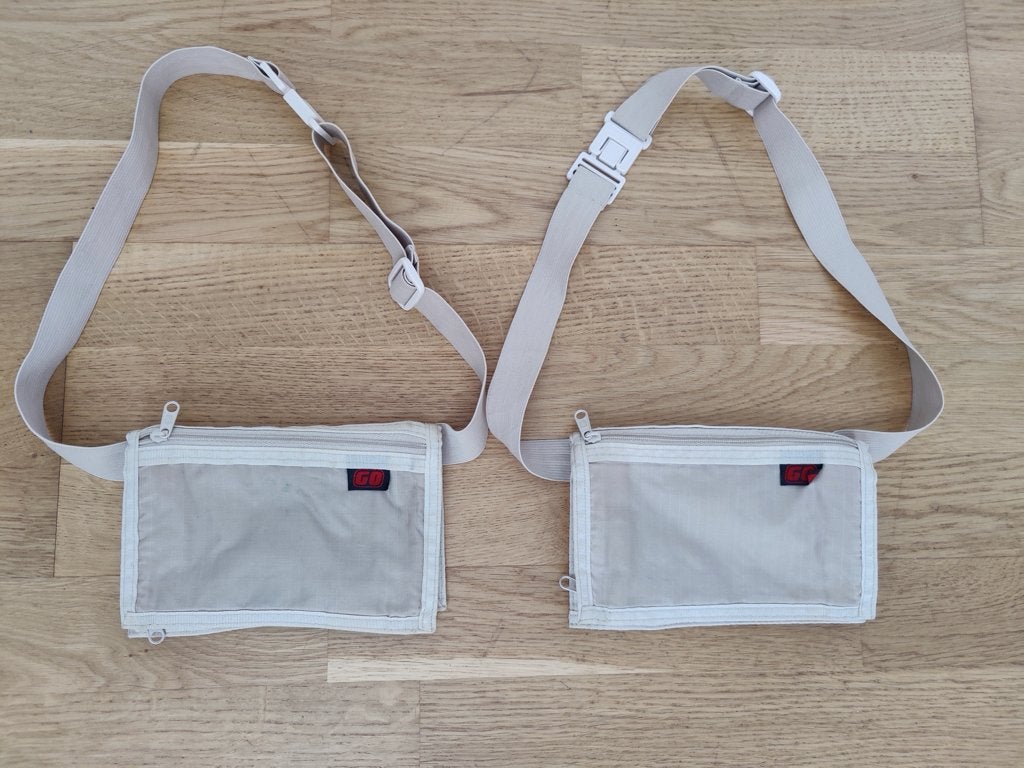 Heuptasje / moneybelt, 2 stuks, Ophalen of Verzenden, Zo goed als nieuw, Beige, Overige merken