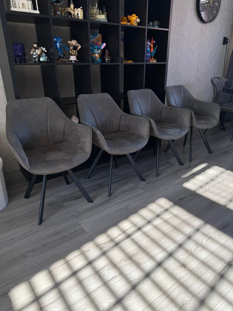4x Luxe eetkamer stoelen, Ophalen, Zo goed als nieuw
