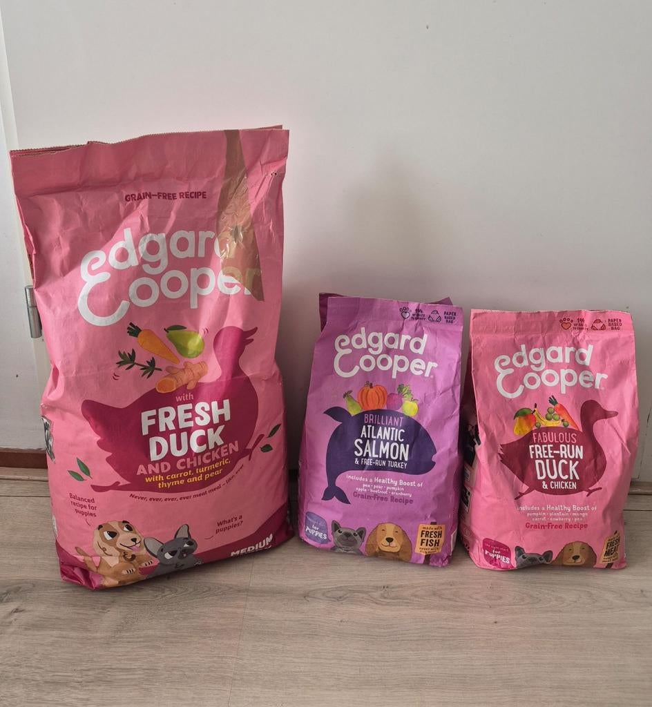 3 Nieuwe zakken Edgard cooper Puppy, Dieren en Toebehoren, Dierenvoeding, Ophalen of Verzenden