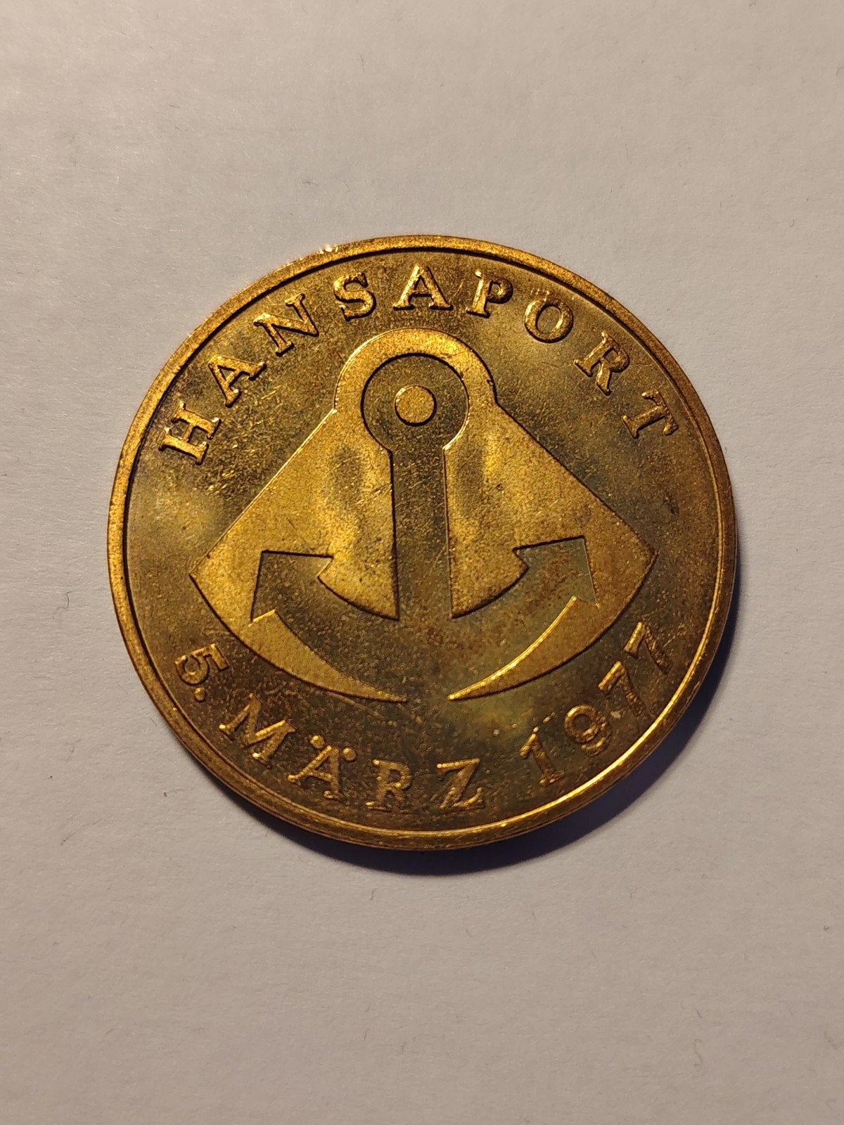Duitsland Penning Hansaport 1977, Ophalen of Verzenden, Overige materialen
