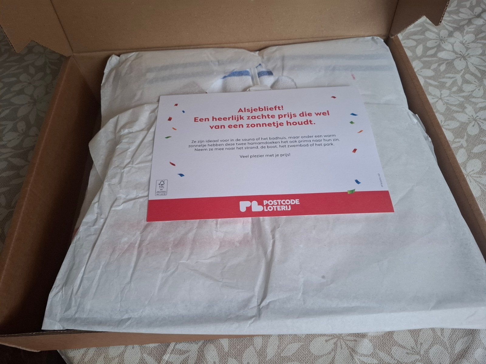 Postcodeloterij Hamamdoek nieuw, Ophalen of Verzenden, Nieuw