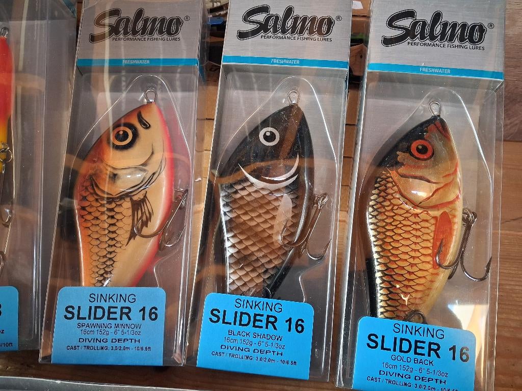 6x Salmo's (Slider/Jack/Sweeper) 16..17..18cm