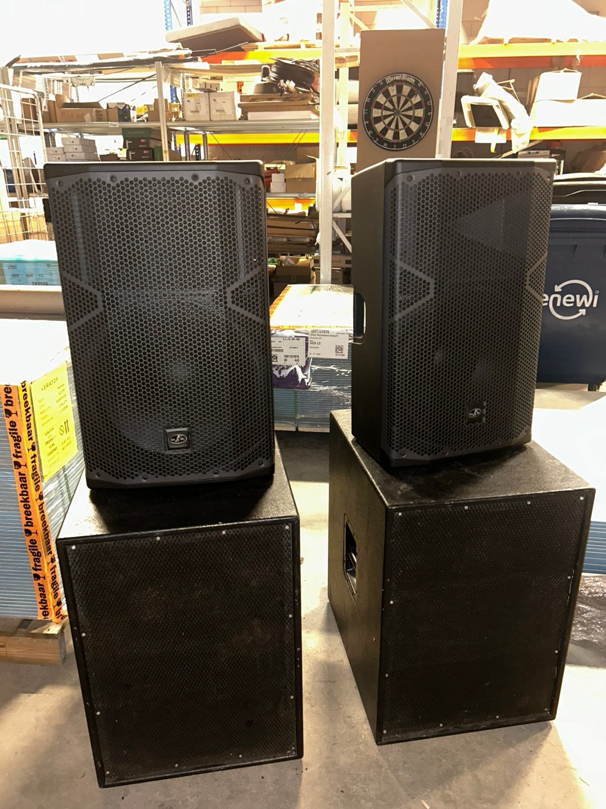 Passieve geluid set 2x Das Audio Altea 715+ DAP Audio AX-15B, Speakerset, Zo goed als nieuw, Ophalen, 150 watt of meer