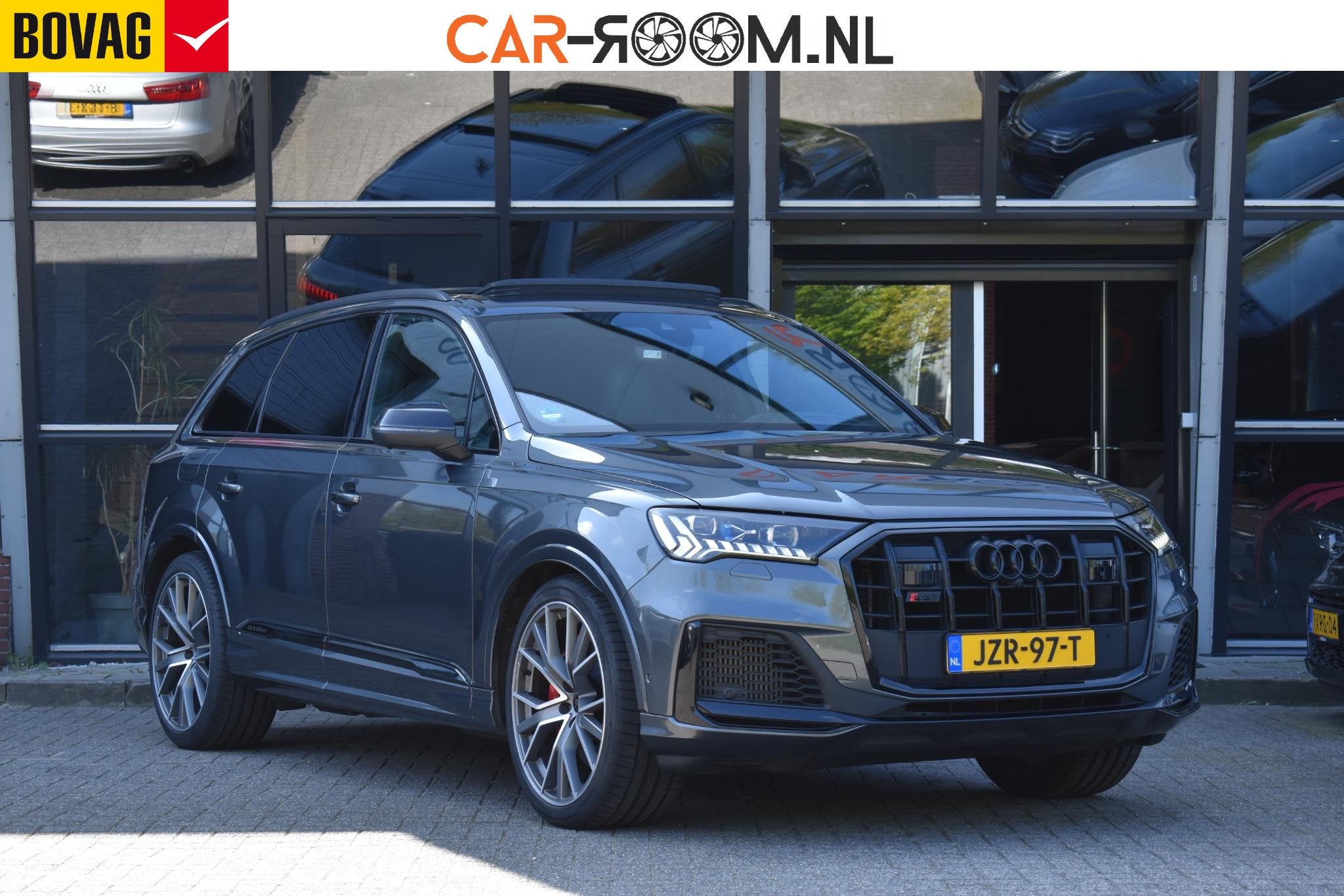 Audi Q7 4.0 TFSI SQ7 quattro Pano HUD Lane B&O 360Camera Tre, Auto's, Automaat, Dealer onderhouden, Gebruikt, Met garantie (alle)