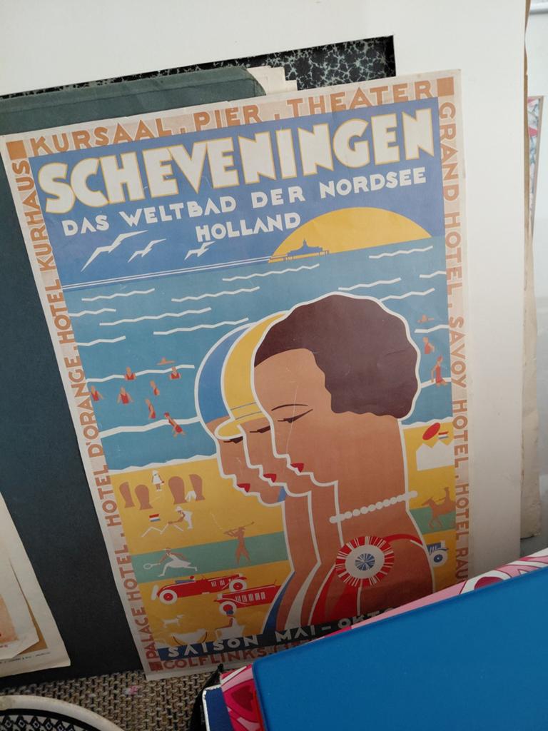 Poster scheveningen, Ophalen of Verzenden, Zo goed als nieuw, A1 t/m A3, Overige onderwerpen