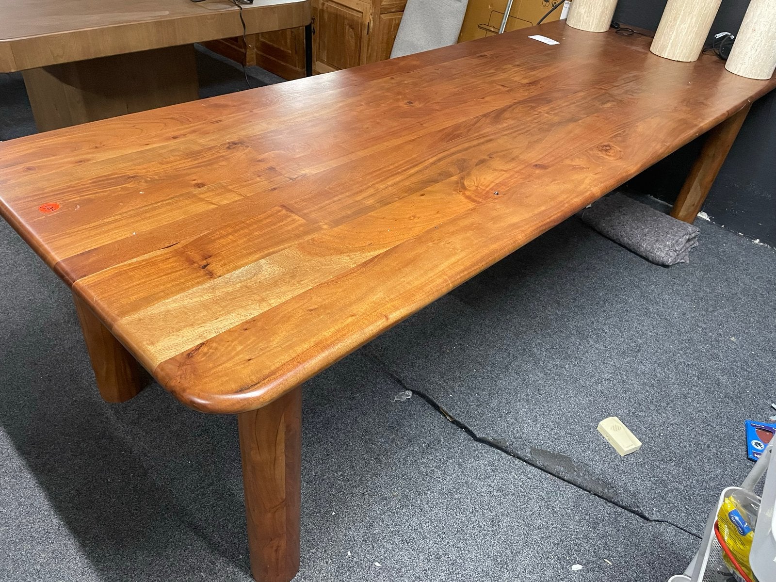 Massief Mangohouten Tafel 280x100 cm met Afgeronde Hoeken, Ophalen, 100 tot 150 cm, Vijf personen of meer, Rechthoekig
