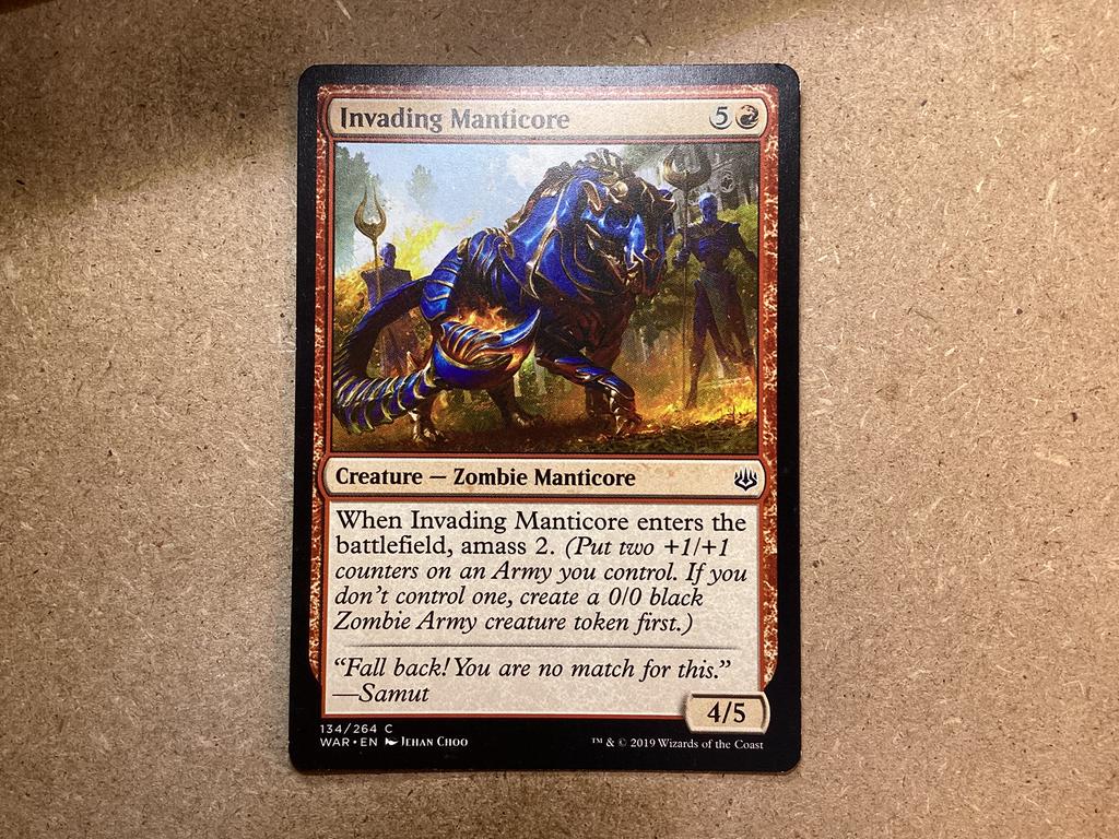 1x Invading Manticore [134/264] (Excellent), Ophalen of Verzenden, Zo goed als nieuw, Losse kaart