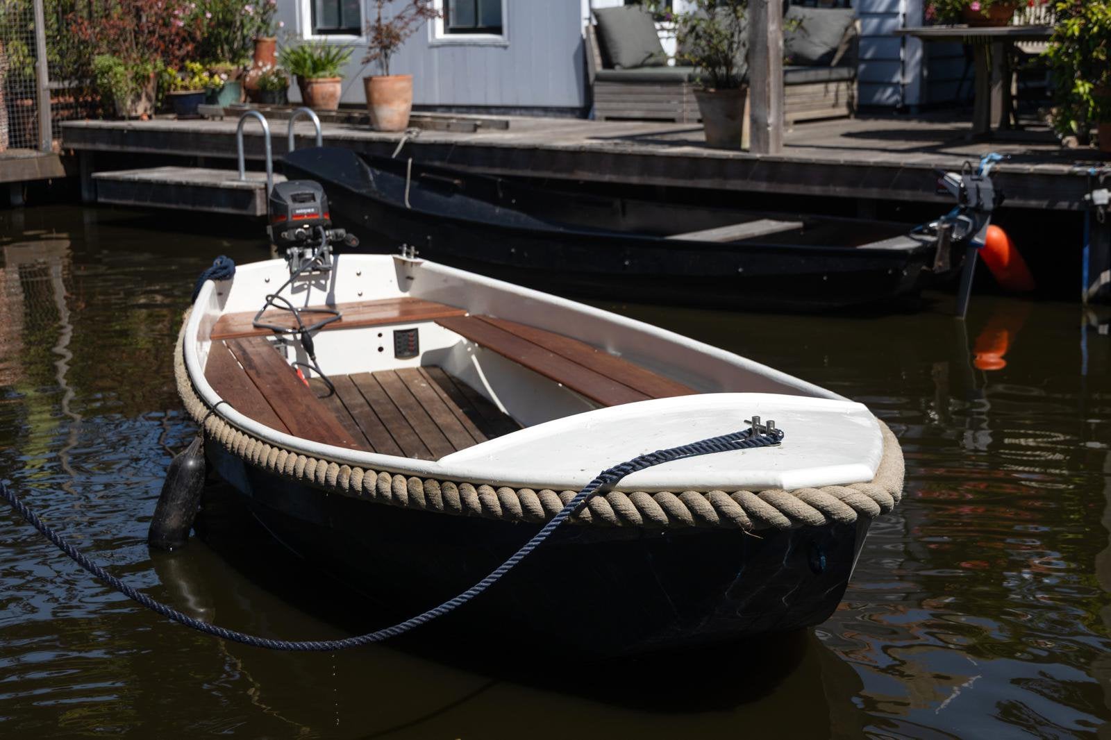 Tukkervlet, sloep grachtenboot met gratis buitenboordmotor, Watersport en Boten, Motorboten en Motorjachten, Ophalen, Overige merken