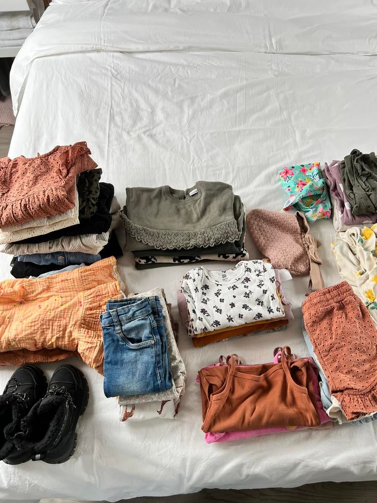 Grote partij diverse kinderkleding maat 86, Ophalen, Gebruikt, Jongetje of Meisje, Broekje