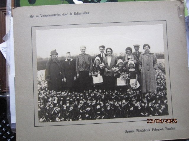 Orig Polygoon Foto, "" De Volendammertjes"Op karton, Ophalen, Gebruikt, Minder dan 50 cm, Foto of Poster