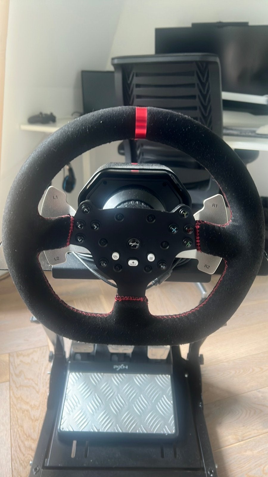 PXN race stuur met standaard, Spelcomputers en Games, Spelcomputers | Sony PlayStation Consoles | Accessoires, Ophalen, Zo goed als nieuw