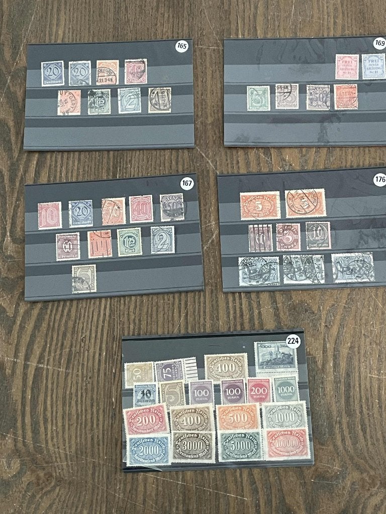 oude postzegels Duitsland Duits rijk 5 kaarten, Ophalen of Verzenden, Duitse Keizerrijk