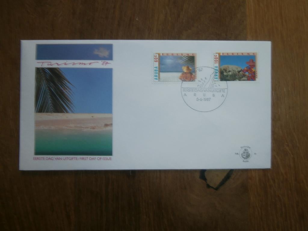 fdc Aruba onbeschreven  E 10, Verzenden, Gestempeld