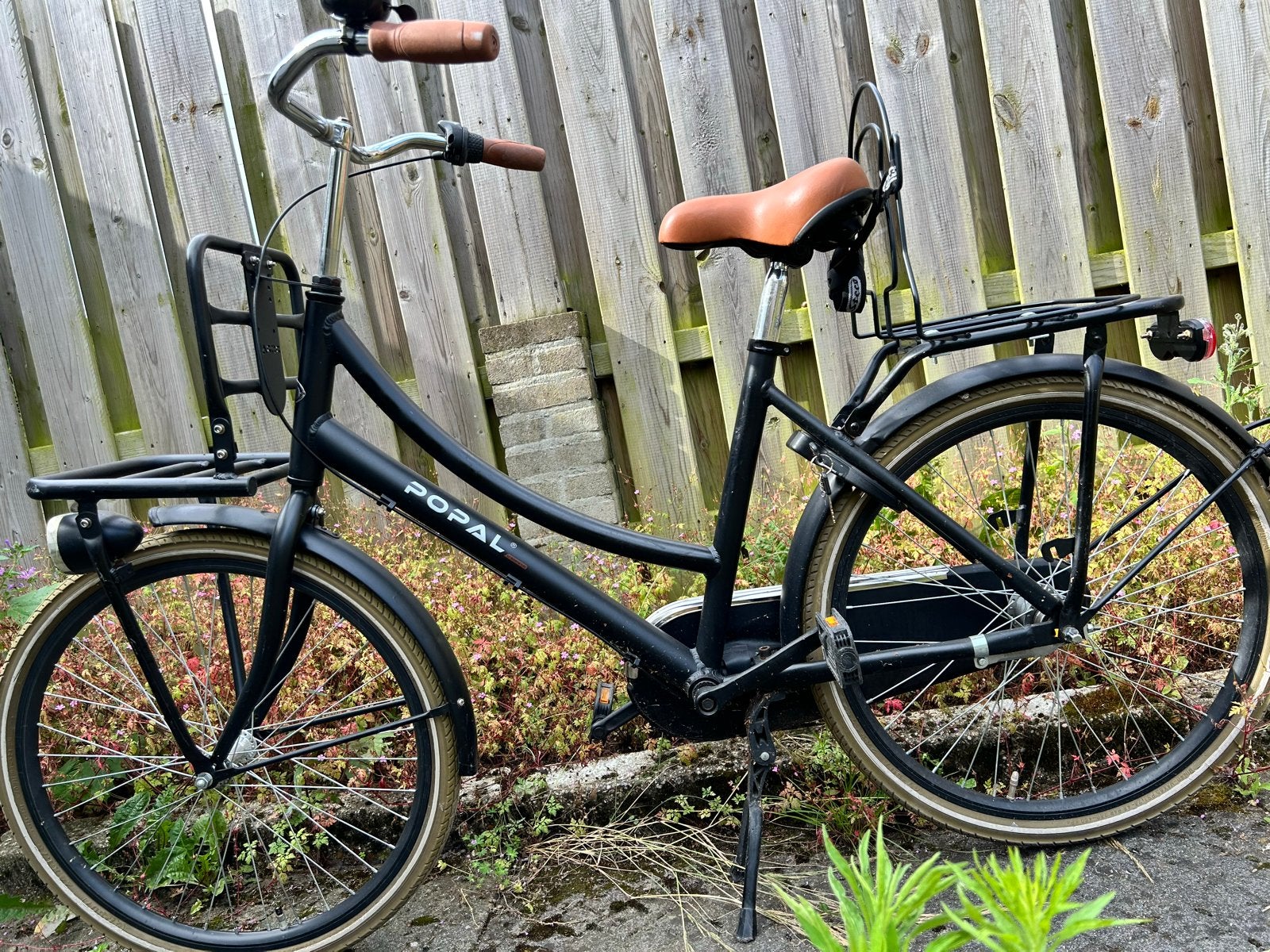 Popal Daily Dutch Basic meisjes fiets - Zwart 24 inch, Terugtraprem, Gebruikt, Versnellingen, 50 tot 53 cm