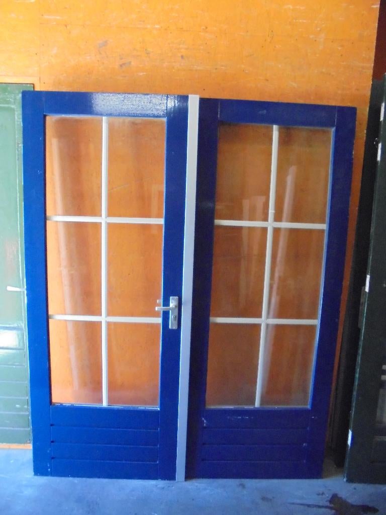 Openslaande tuindeuren dubbelglas, 166 x 211,5 (nr. UR150A), Doe-het-zelf en Verbouw, Deuren en Horren, Ophalen, Gebruikt, 120 cm of meer
