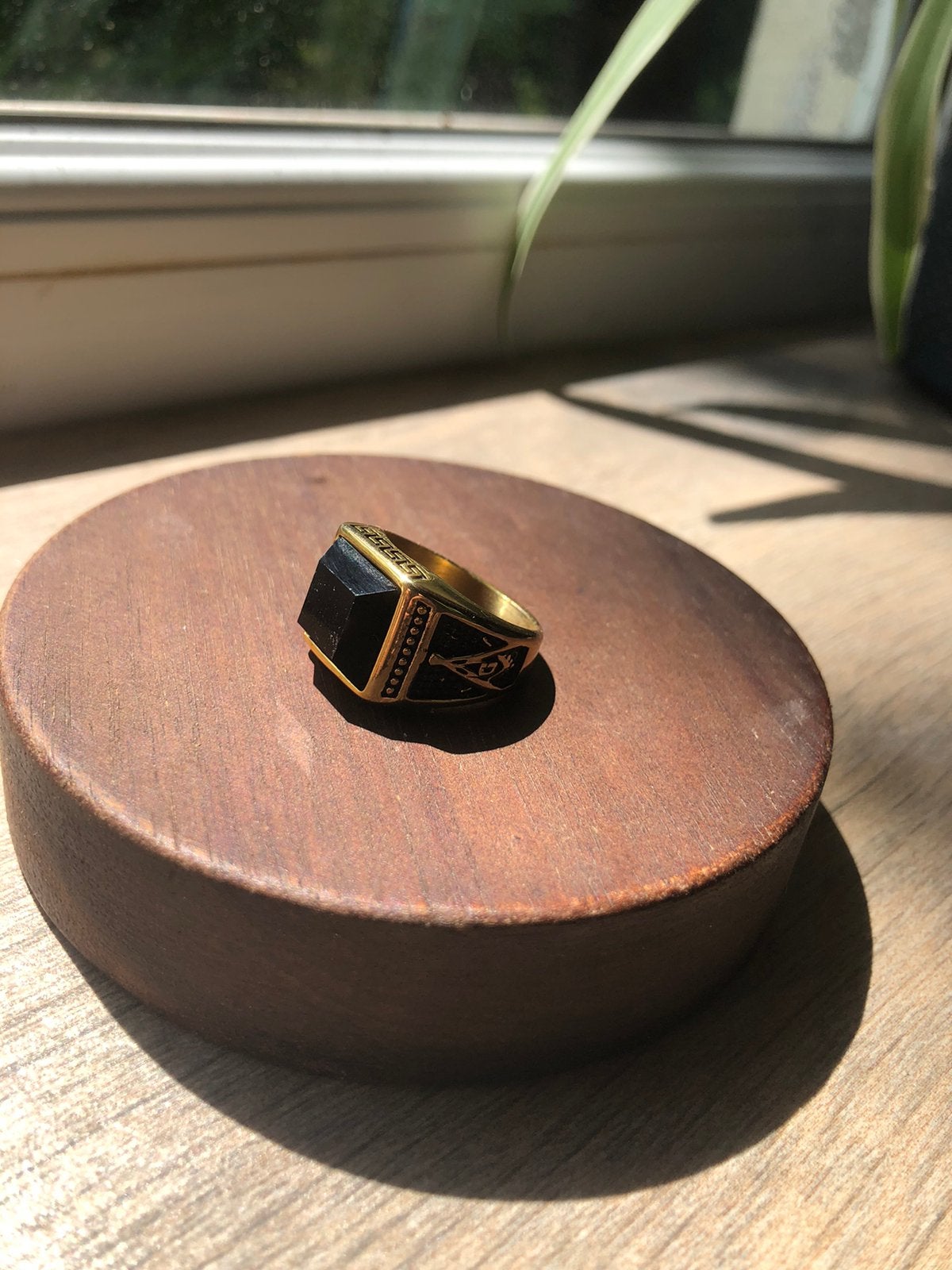 Vrijmetselaar Zirkoon/edelstaal ring 8, IJzer of Staal, Nieuw, Ophalen of Verzenden, Dame of Heer