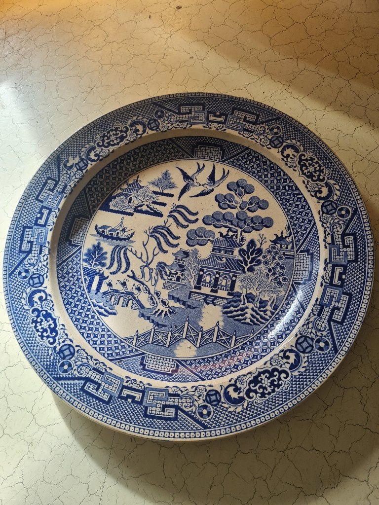 Grote serveerschaal taartschaal, Huis en Inrichting, Keuken | Servies, Heikant 21 Kaatsheuvel, Belle Vieille Brocante, Ophalen of Verzenden