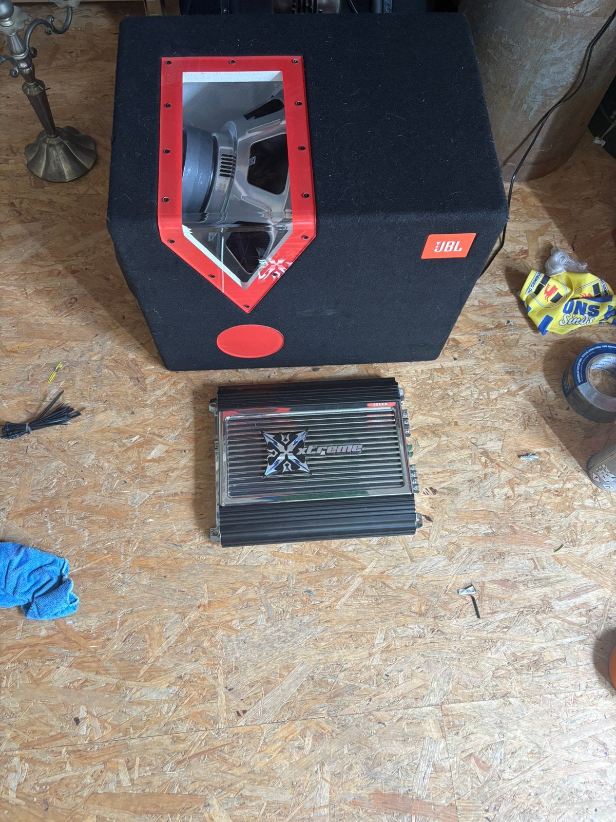 Jbl subwoofer met monoblock, Ophalen, Zo goed als nieuw