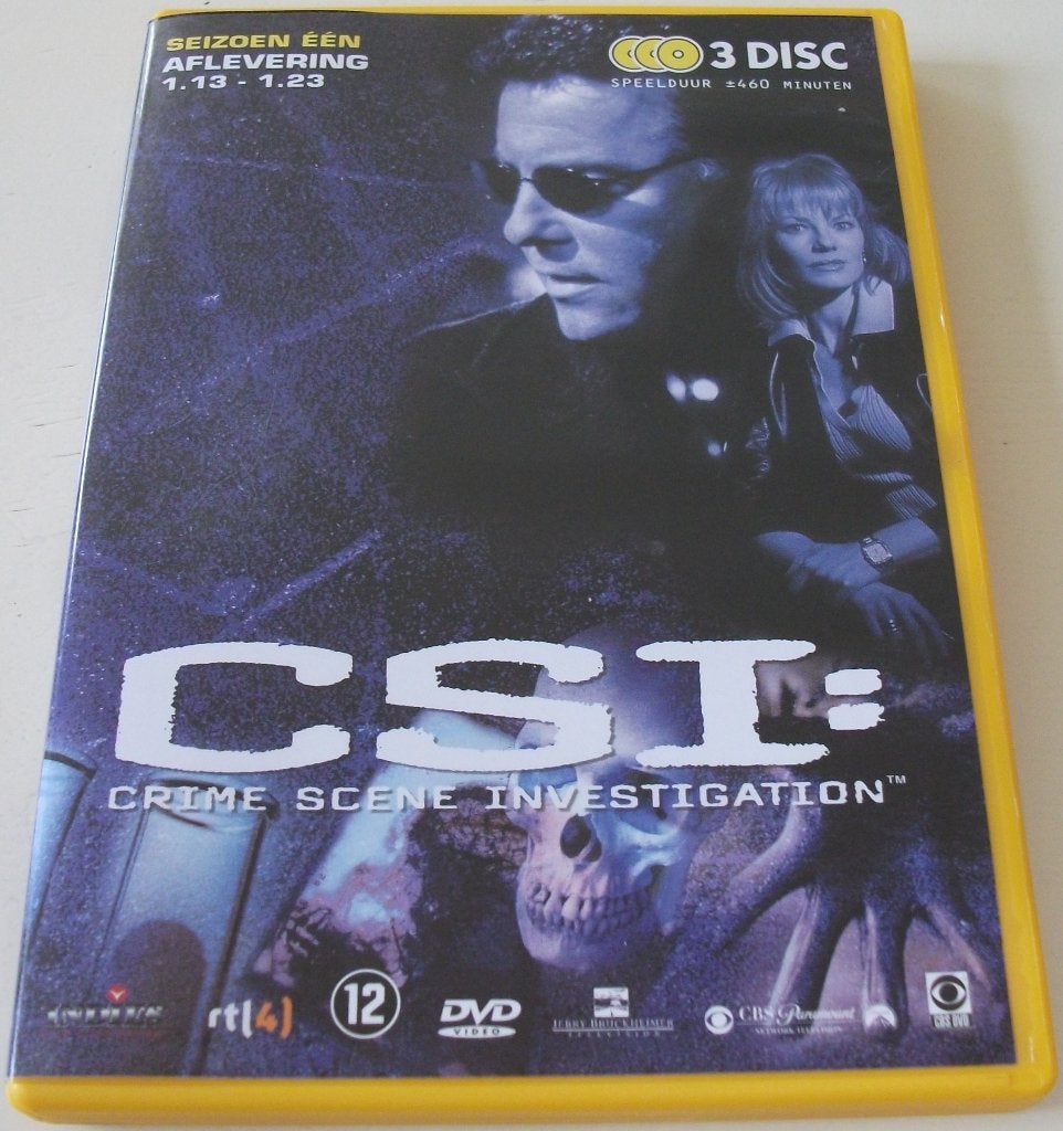 Dvd *** CSI *** 3-Disc Boxset Seizoen 1 Afl. 13 - 23, Engels, Seizoen 1, Misdaad, Nederlands
