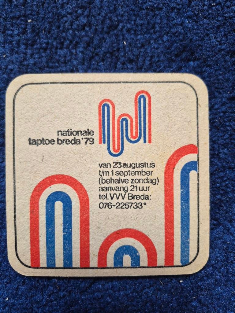 Vintage Bierviltje Skol Nationale Taptoe Breda '79, Ophalen of Verzenden