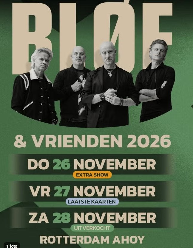 2 x BLØF & Vrienden - Ahoy, zat 28 nov 2026 (al uitverkocht), Twee personen, November, Overige typen