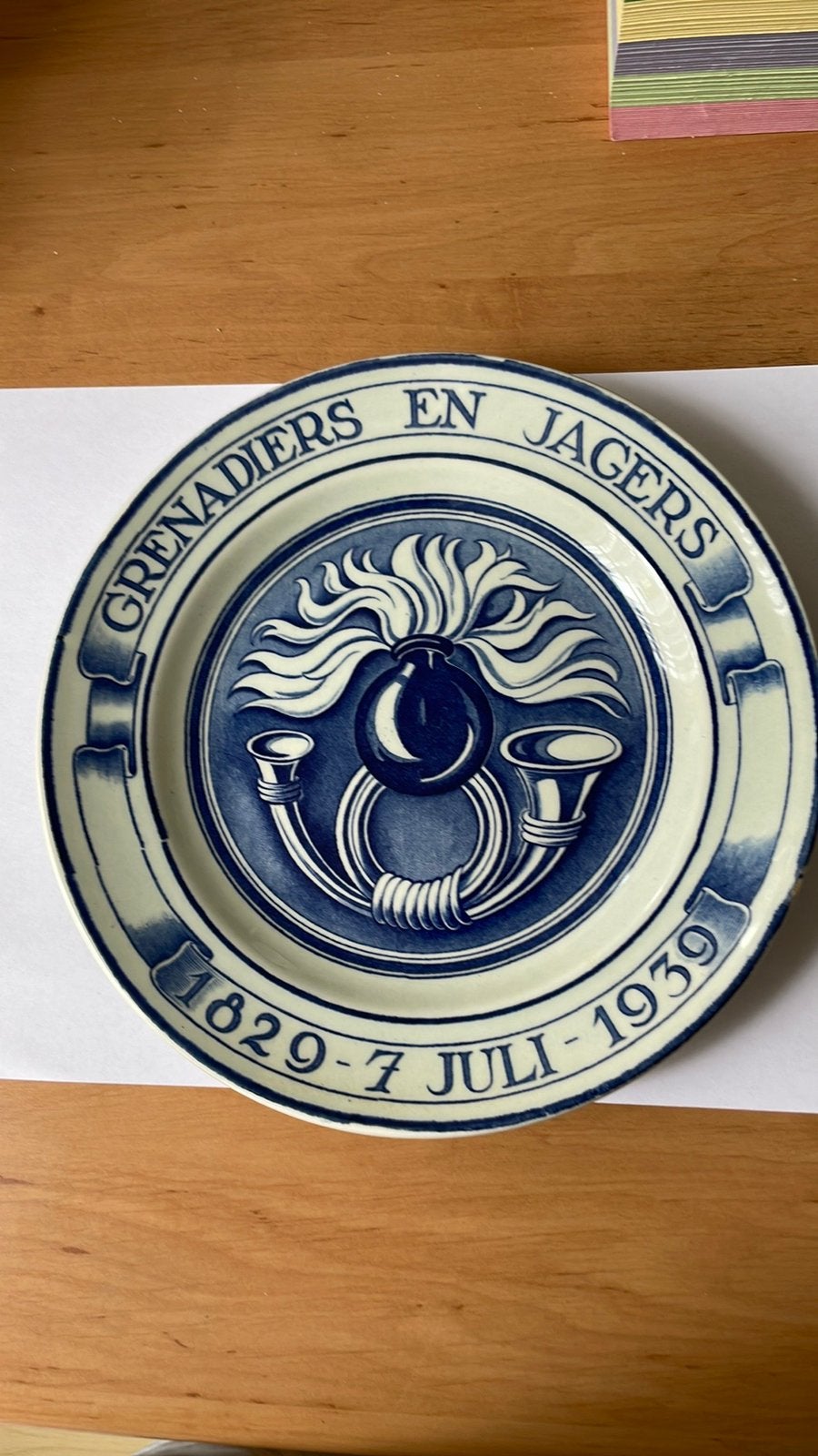 Wandbord Grenadiers en Jagers, Verzamelen, Militaria | Algemeen, Ophalen of Verzenden, Landmacht, Nederland