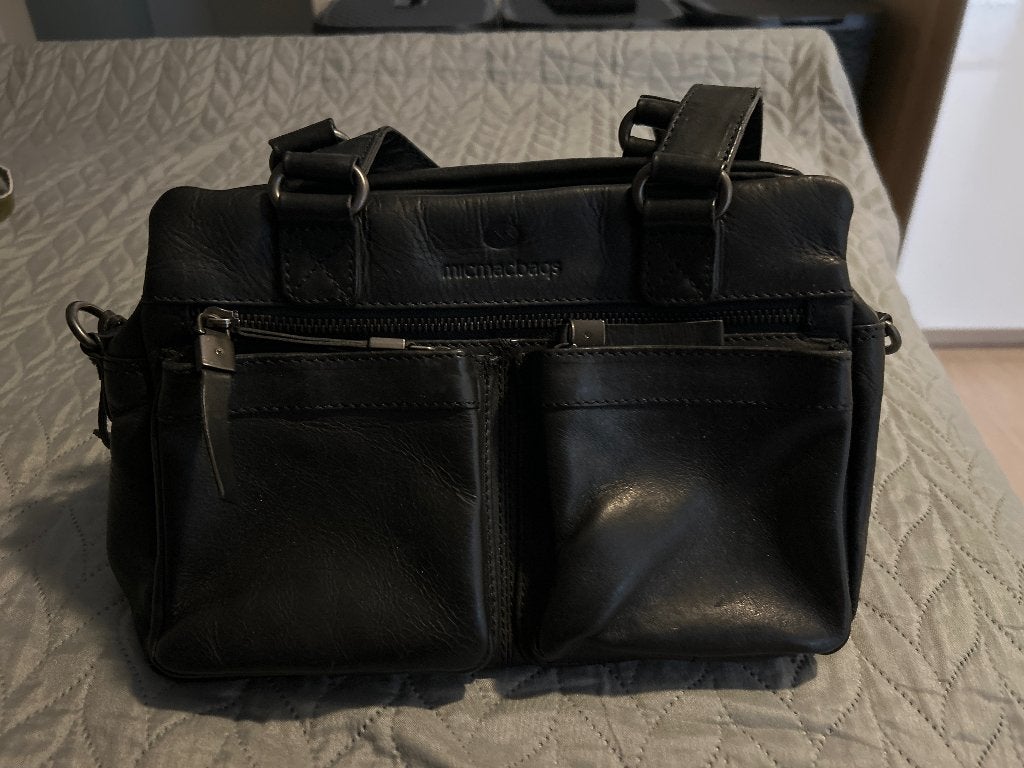 Zwarte handtas Micmac bags, Ophalen of Verzenden, Zo goed als nieuw, Zwart, Handtas