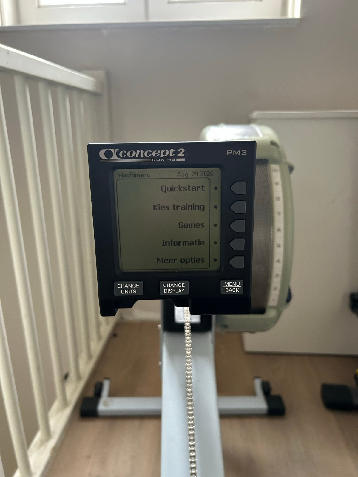 Concept 2 Roeitrainer met PM3 display, Sport en Fitness, Ophalen, Armen, Zo goed als nieuw, Metaal