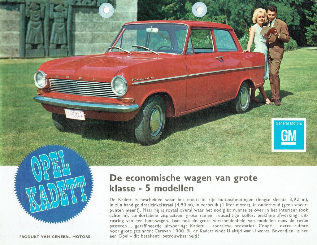 Folder Opel Kadett (ca.1965), Ophalen of Verzenden, Gelezen, Opel