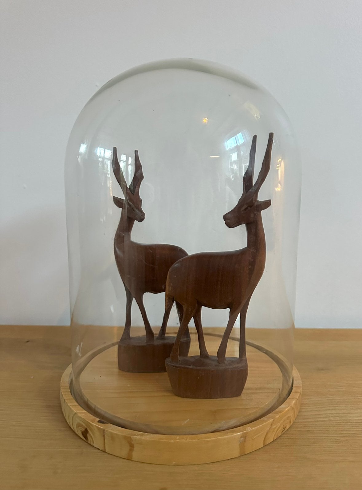 Vintage jaren 60/70 houten beeldjes, Houtsnijwerk, Ophalen of Verzenden, 20 - 50 cm, Hout