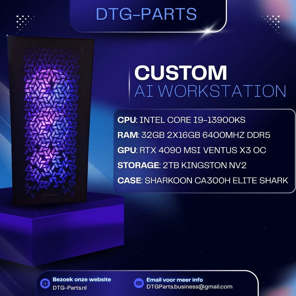AI Workstation // RTX 4090 & i9-13900KS, Ophalen, 7604 HM, 32 GB, DTGParts.Business@gmail.com