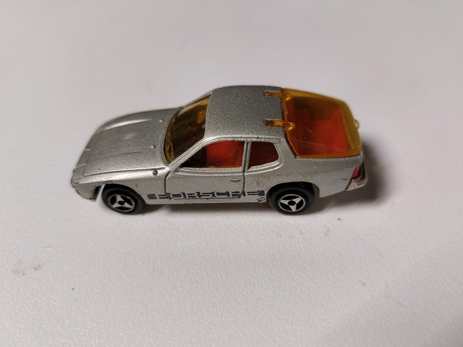 Majorette Porsche 924 - Zilveren Diecast Modelauto, Ophalen of Verzenden, Gebruikt