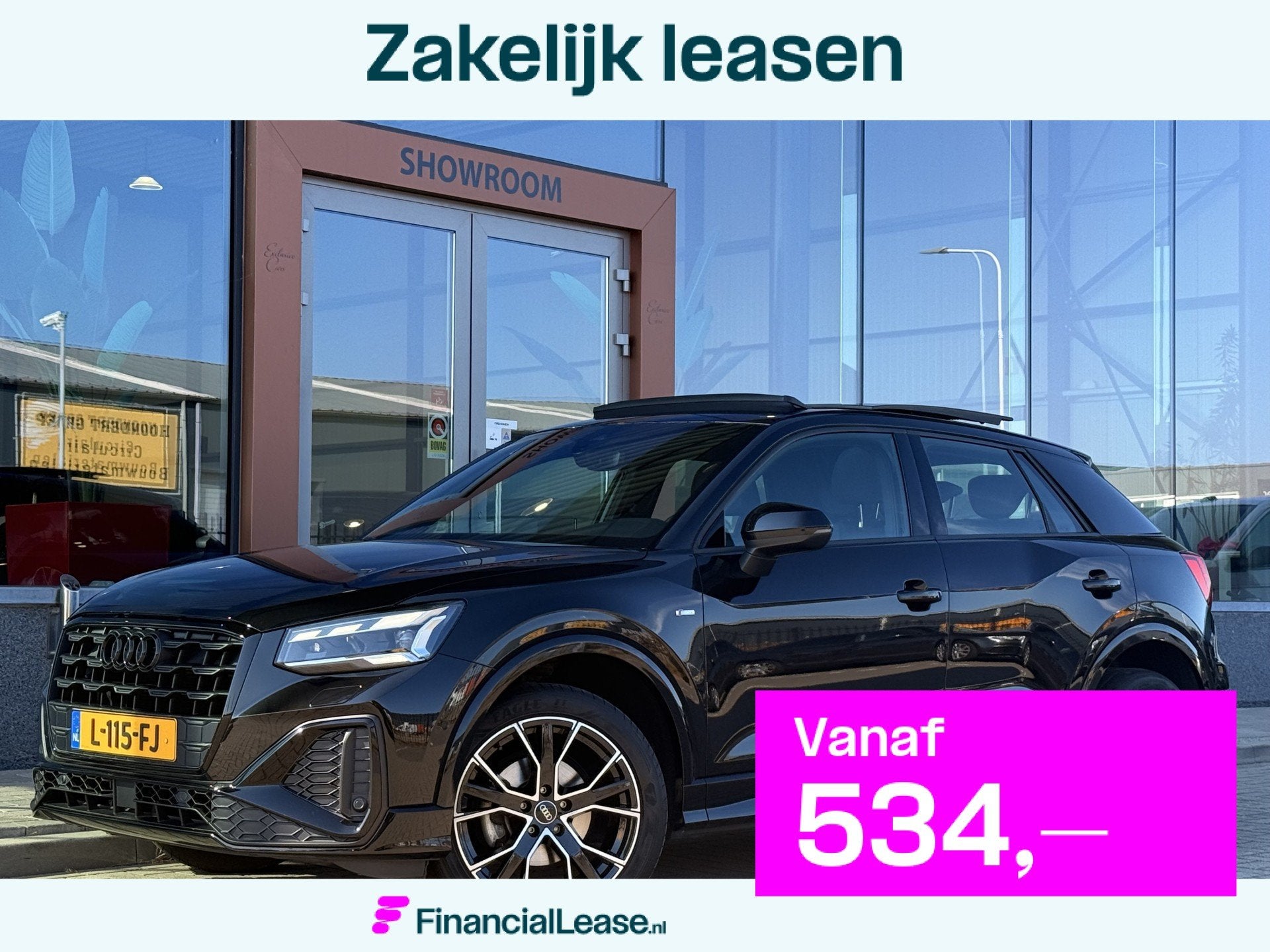 Audi Q2 35 TFSI S Edition | Pano | Leder | VC | Matrix | Cam, Dealer onderhouden, 4 cilinders, 150 pk, Zwart