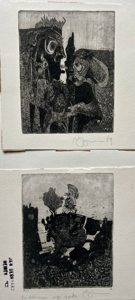 2 etsen Jan Bernard Meinen  Zomeropruiming, Antiek en Kunst, Kunst | Litho's en Zeefdrukken, Verzenden