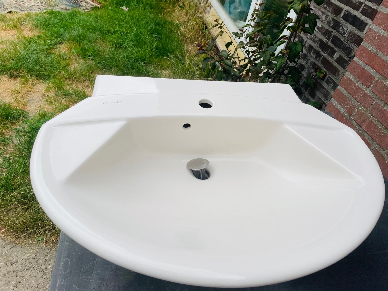 Wasbak met onderbouw merk Villeroy & Boch, Ophalen, Gebruikt, 50 tot 100 cm, Minder dan 100 cm
