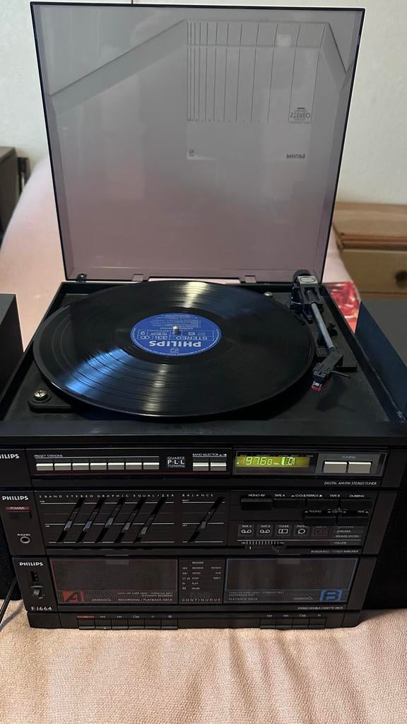 Vintage Philips Midi-systeem F-1664 uit jaren '80, Ophalen, Philips, Cassettedeck, Losse componenten