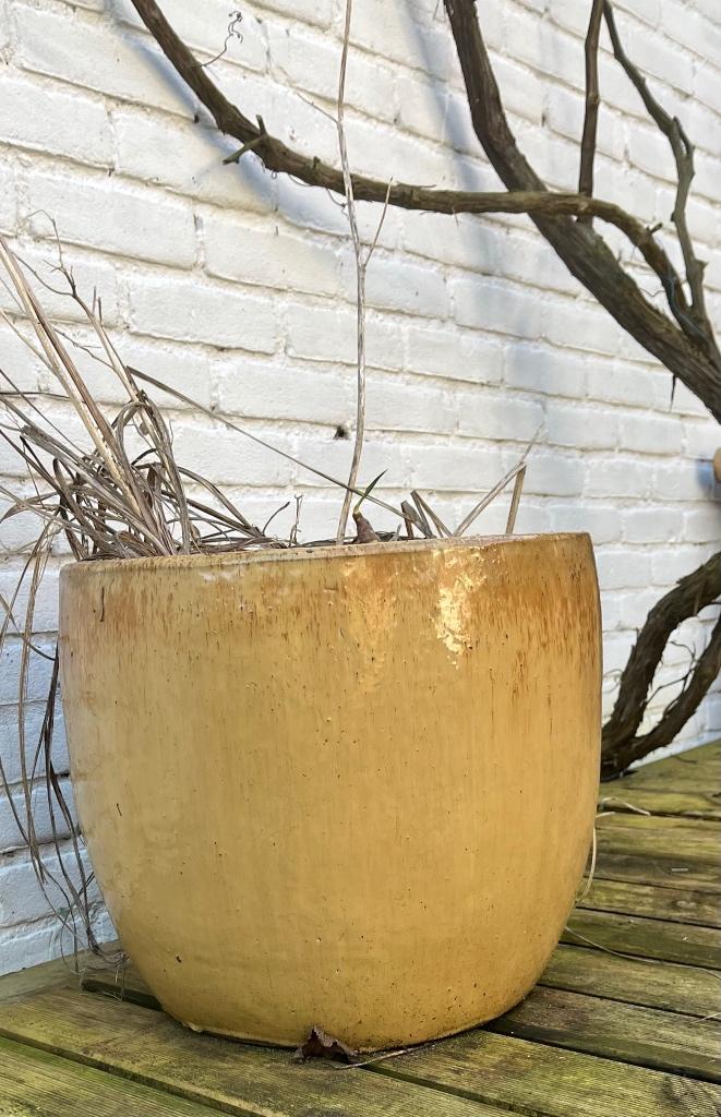 GROTE AARDEWERK BLOEMPOTTEN, Tuin en Terras, Bloempotten, Rond, Zo goed als nieuw, Minder dan 40 cm, Tuin