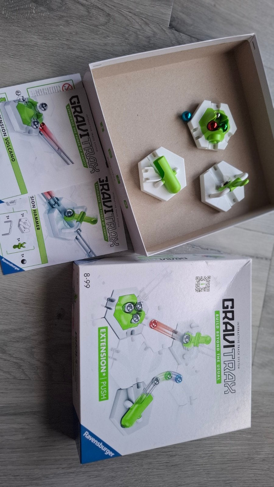 GraviTrax Uitbreidingen: Volcano, Hammer & Push, Kinderen en Baby's, Speelgoed | Bouwstenen, Ophalen of Verzenden, Zo goed als nieuw