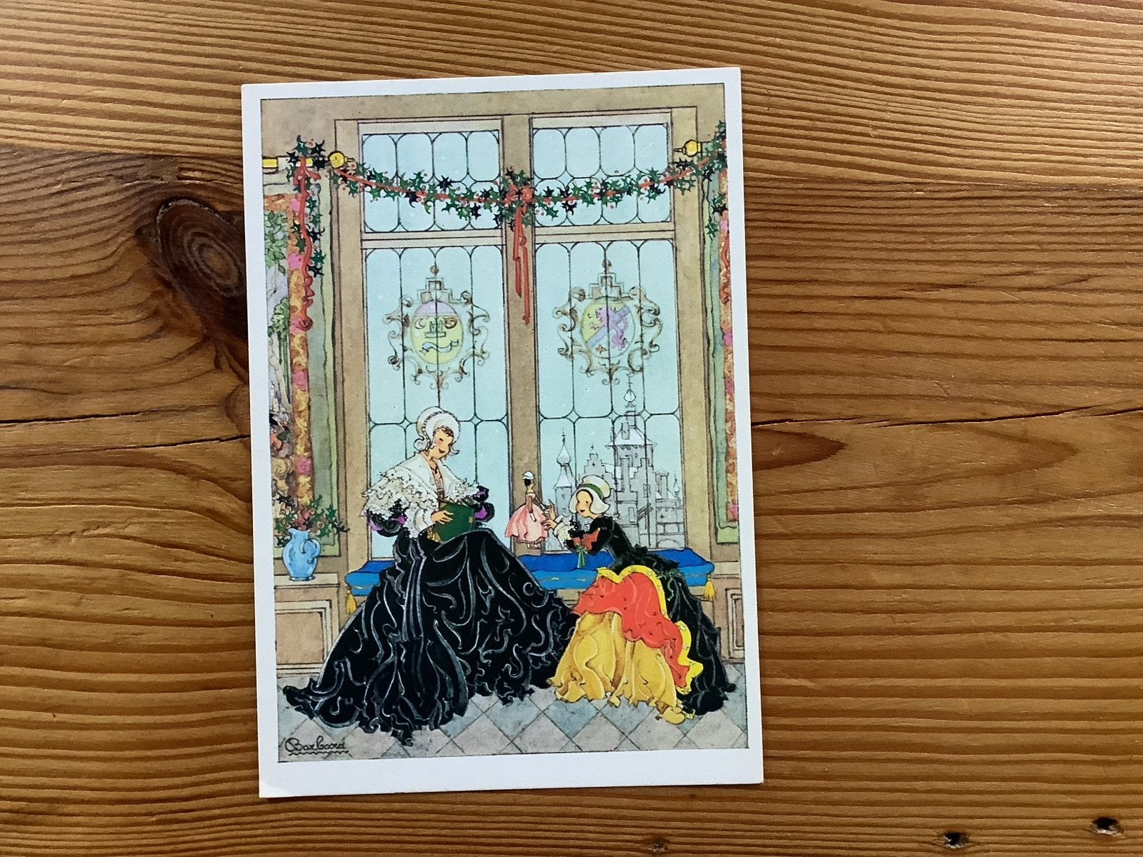 Vintage Kerstkaart - Ontwerp Barbara van Kampen, Verzamelen, Ophalen of Verzenden, 1960 tot 1980, Ongelopen