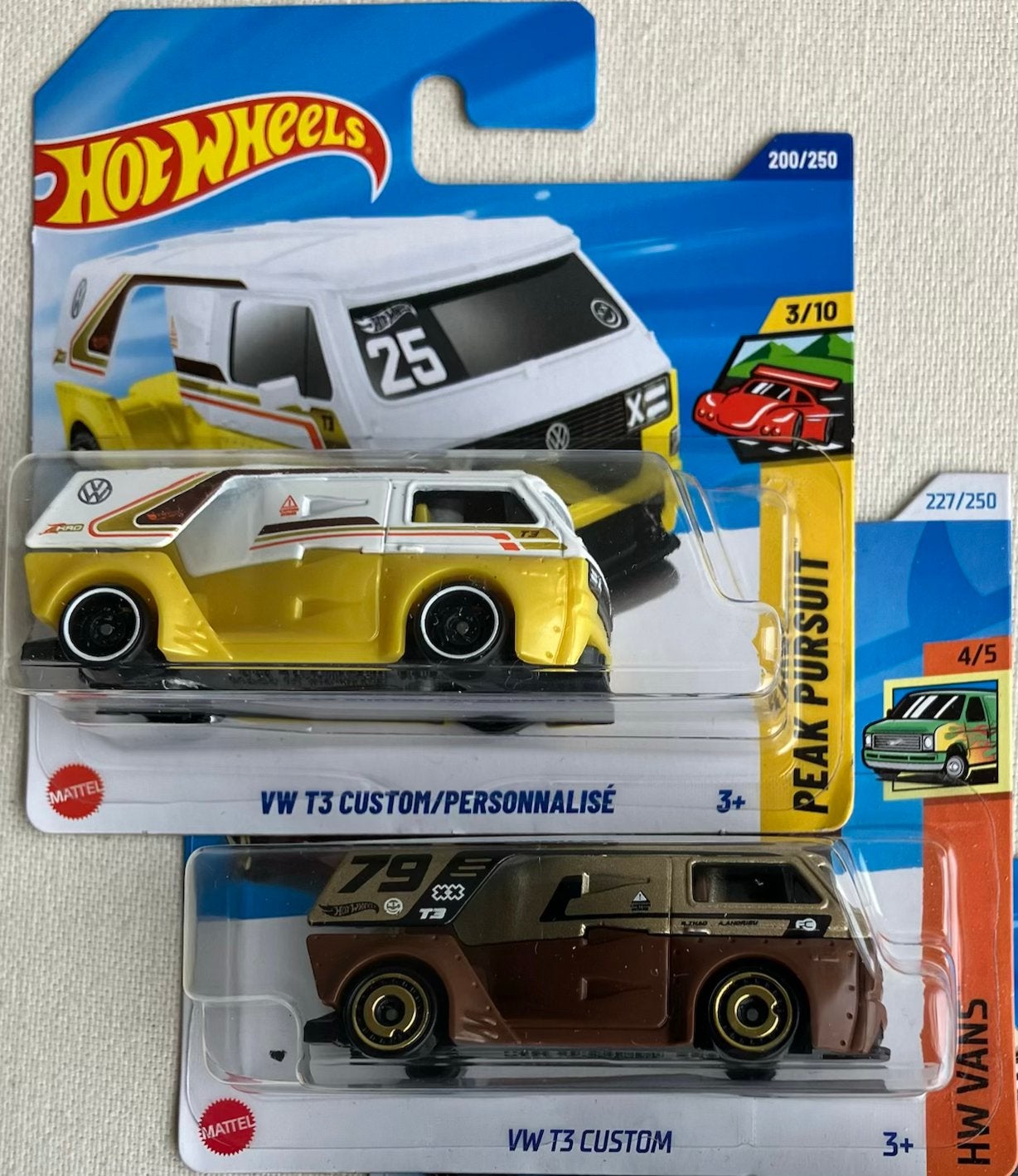 SET Hot Wheels VW T3 Custom Hotwheels 2 modellen SETPRIJS, Ophalen of Verzenden, Nieuw, Auto