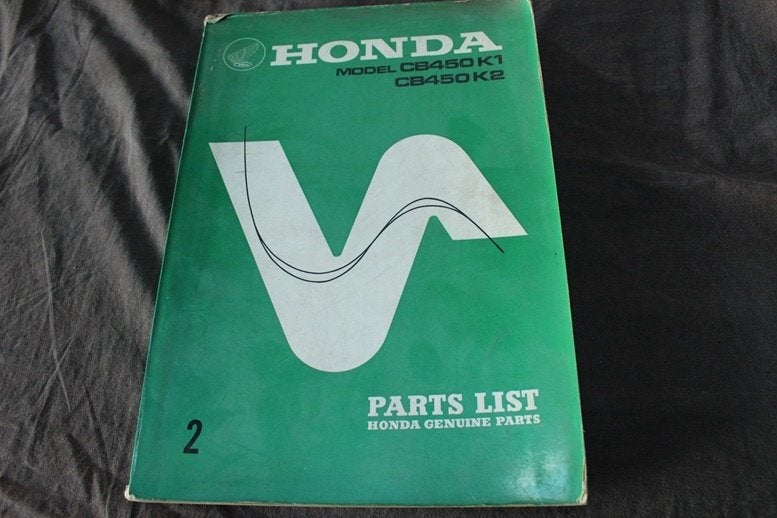Honda CB450K1 CB450K2 1969 motorcycle parts list CB450 twin, Motoren, Ophalen of Verzenden, Honda