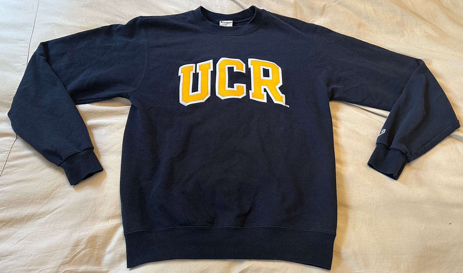 Champion x UCR (University College Roosevelt) trui S blauw, Kleding | Heren, Truien en Vesten, Zo goed als nieuw, Maat 46 (S) of kleiner
